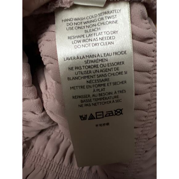 Anthropologie Womens Smocked Tie Strap Tank Top Rose Cami Blouse Size Small - Picture 10 of 10